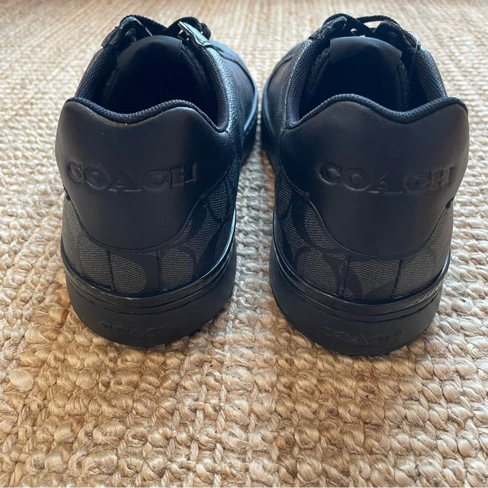 Coach Sneakers Clip Signature Low Top Charcoal Black G4949 Men’s Size 11 New - Picture 4 of 13
